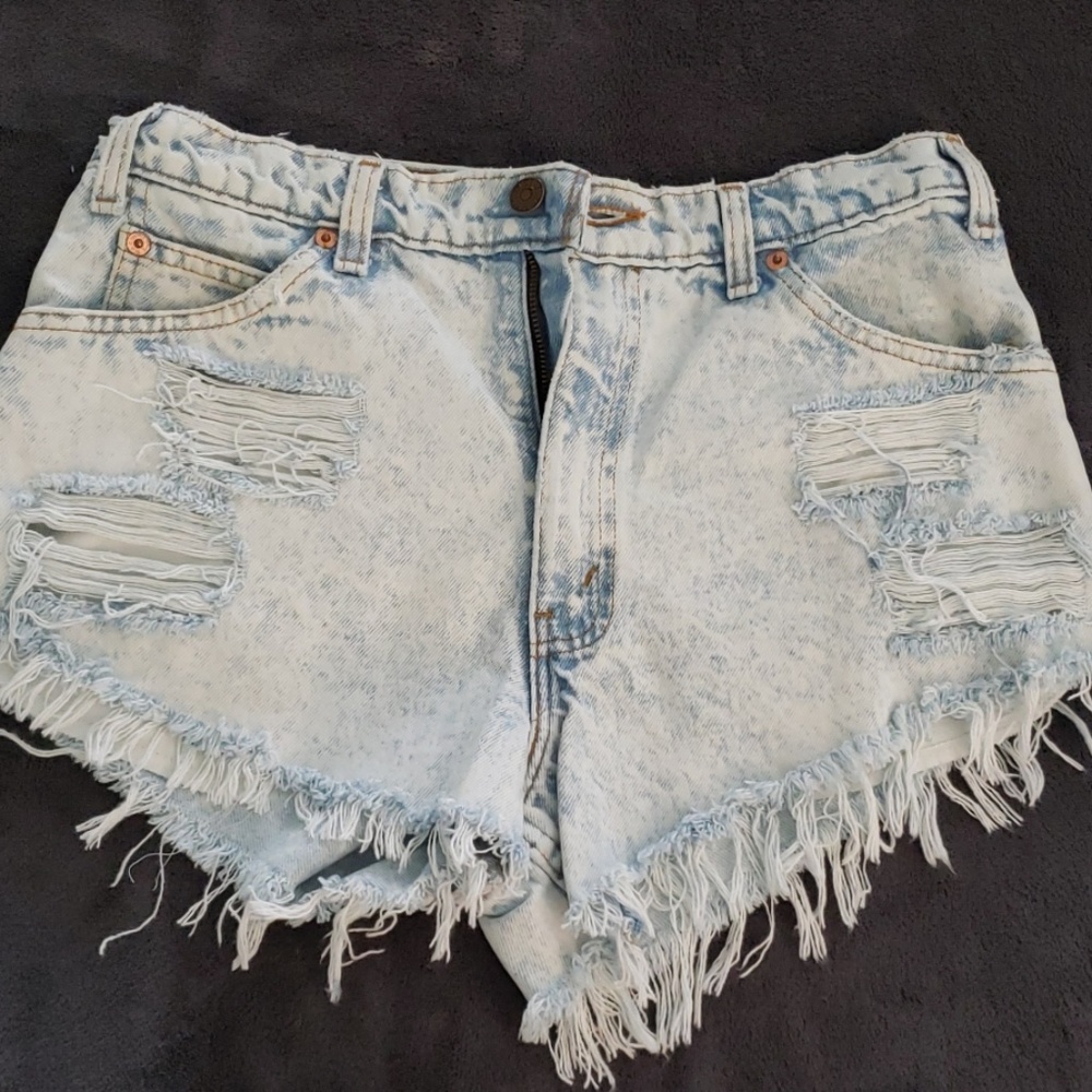 Levi's Vintage Acid Washed Distressed Shorts